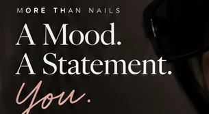 Close crop of the A Mood. A Statement. You. headline in serif and script